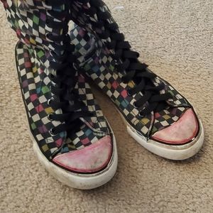 Used Tall Checkered Boots